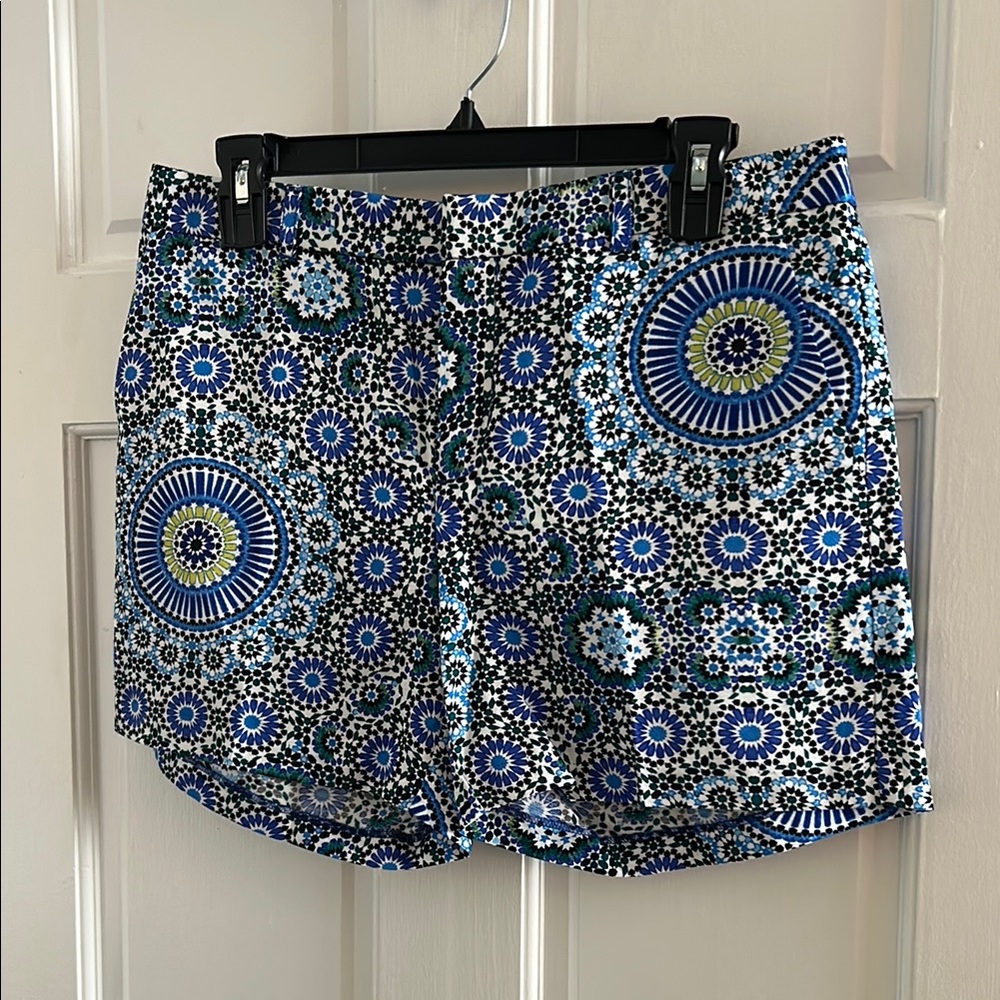Banana Republic Floral Blue and White Shorts